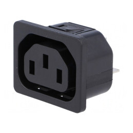 Conector Alimentare AC Soclu Mamă 10A 250V IEC60320 IP30 | Electronic-mag.ro | Componente Electronice