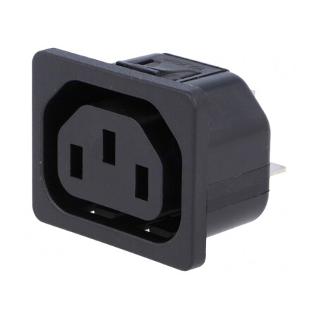 Conector Alimentare AC Soclu Mamă 10A 250V IEC60320 IP30 | Electronic-mag.ro | Componente Electronice