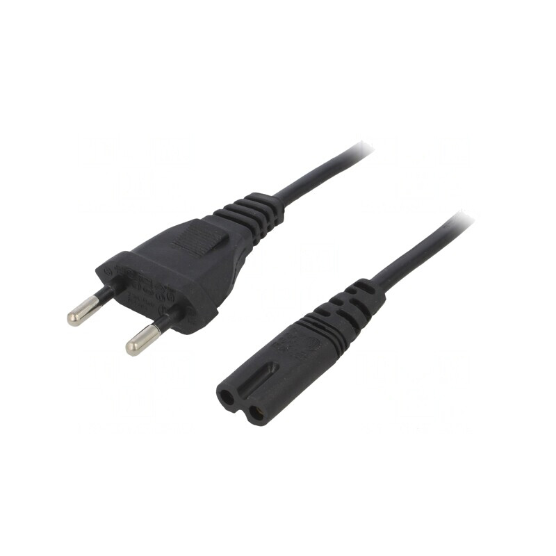 Cablu Negru 2x0,5mm2 PVC 1,5m CEE 7/16 la IEC C7 | Electronic-mag.ro | Componente Electronice Cablu Negru 2x0,5mm2 PVC 1,5m CEE 7/16 la IEC C7 | Electronic-mag.ro | Componente Electronice