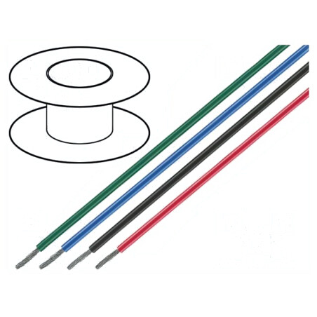 Cablu electric litat Cu 18AWG PVC maro 30m 600V | Electronic-mag.ro | Componente Electronice