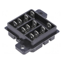 Stativ PIN cu Conectori pe Panou 240VAC 10A 16mm | Electronic-mag.ro | Componente Electronice
