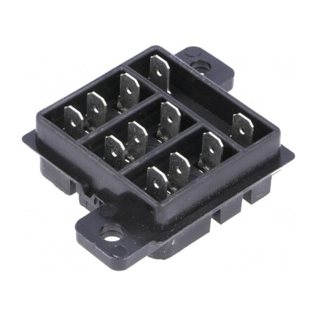 Stativ PIN cu Conectori pe Panou 240VAC 10A 16mm | Electronic-mag.ro | Componente Electronice