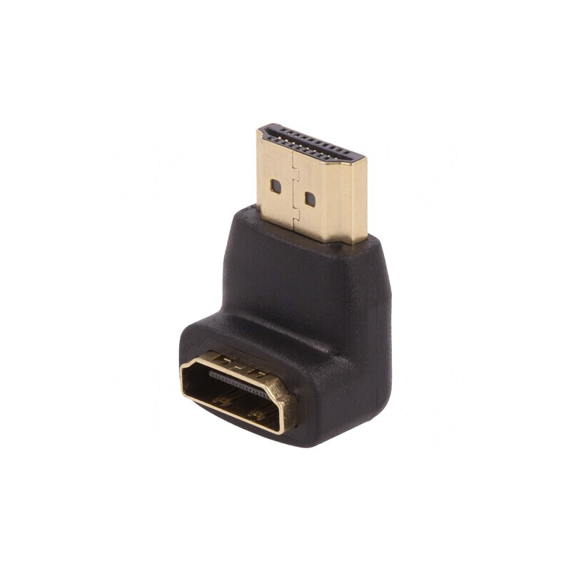 Adaptor HDMI 90° Negru | Electronic-mag.ro | Componente Electronice