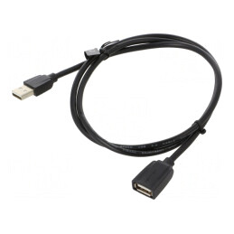 Cablu USB 2.0 USB A la USB A 1m Negru | Electronic-mag.ro | Componente Electronice