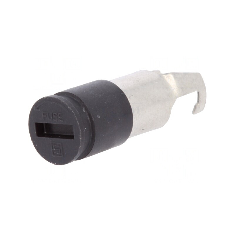 Adaptor Siguranțe Cilindrice 6.3x32mm 10A Negru 250V | Electronic-mag.ro | Componente Electronice
