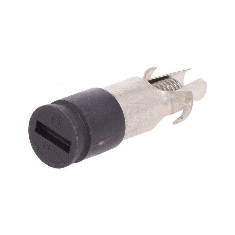 Adaptor Siguranțe Cilindrice 5x20mm 10A 250VAC Negru | Electronic-mag.ro | Componente Electronice