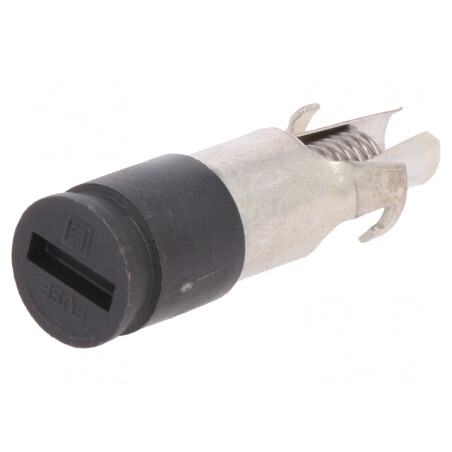 Adaptor Siguranțe Cilindrice 5x20mm 10A 250VAC Negru | Electronic-mag.ro | Componente Electronice