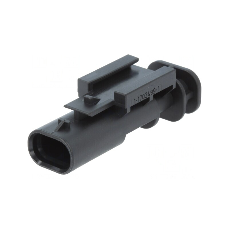 Conector Auto MCON 1.2 Tată 2 Pini Negru | Electronic-mag.ro | Componente Electronice
