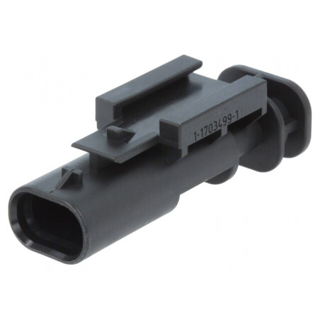 Conector Auto MCON 1.2 Tată 2 Pini Negru | Electronic-mag.ro | Componente Electronice