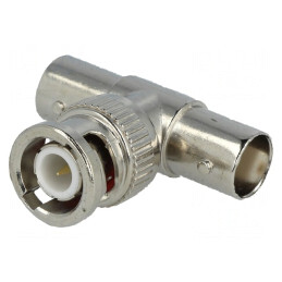 Adaptor T BNC 50Ω Dual Soclu-Mufă | Electronic-mag.ro | Componente Electronice