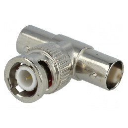 Adaptor T BNC 50Ω Dual Soclu-Mufă