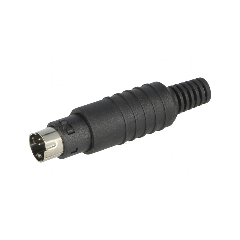 Mufă DIN Mini 4-Pin cu Manșon Lipire Drept | Electronic-mag.ro | Componente Electronice