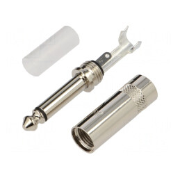 Mufă Jack 6,3mm Mono Tată Argintie | Electronic-mag.ro | Componente Electronice