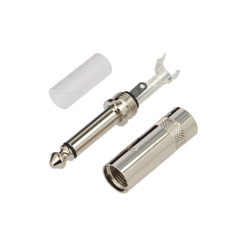 Mufă Jack 6,3mm Mono Tată Argintie | Electronic-mag.ro | Componente Electronice
