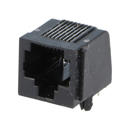 Soclu RJ45 8p8c cu Blocare pentru PCB | Electronic-mag.ro | Componente Electronice