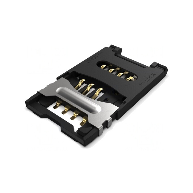Conector Mini SIM cu mâner articulat SMT | Electronic-mag.ro | Componente Electronice
