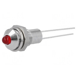 Lampă de control LED roșie Ø6.2mm IP40 PCB | Electronic-mag.ro | Componente Electronice