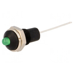 "Lampă LED Verde Convex Ø6,2mm pentru Lipit Metal" | Electronic-mag.ro | Componente Electronice