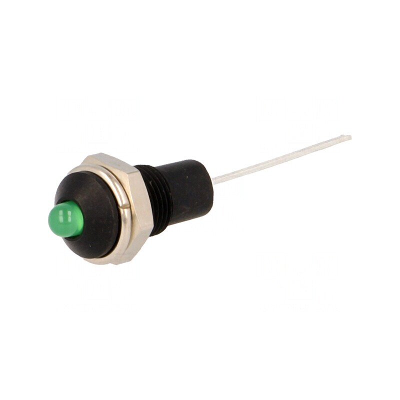 "Lampă LED Verde Convex Ø6,2mm pentru Lipit Metal" | Electronic-mag.ro | Componente Electronice