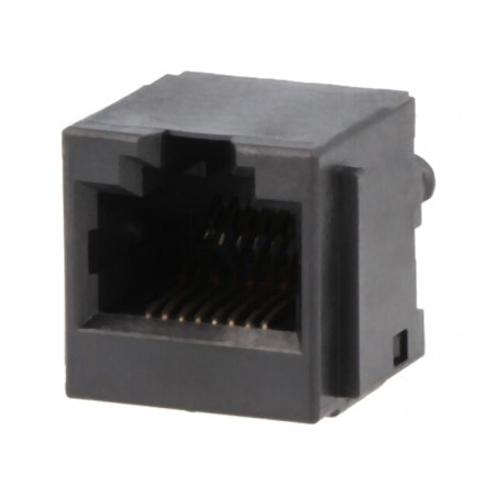 Soclu RJ45 8p8c pentru PCB THT Drept | Electronic-mag.ro | Componente Electronice