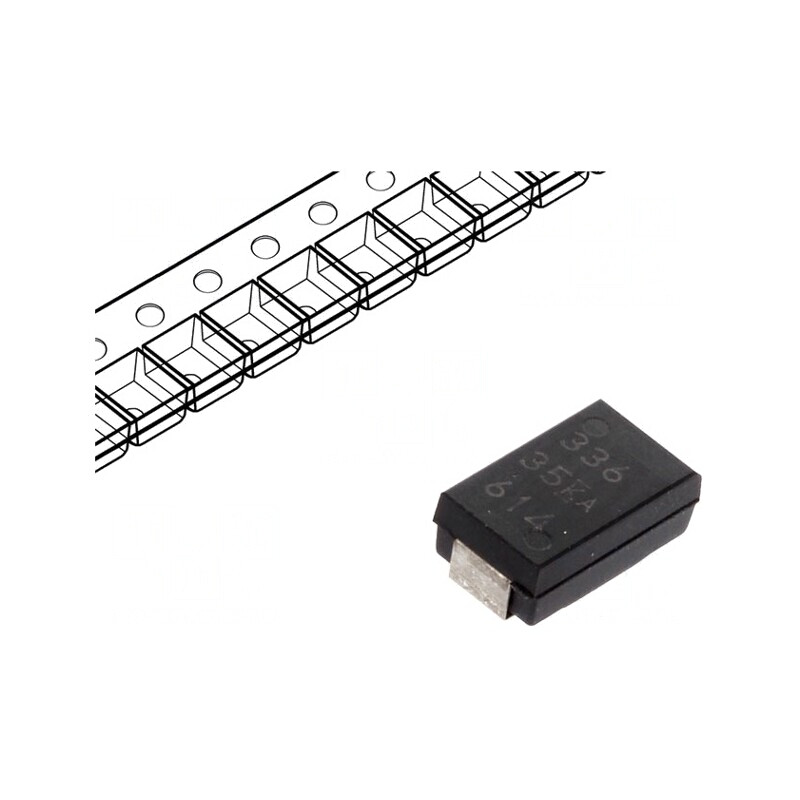 Condensator tantal-polimer 33uF 35VDC SMD | Electronic-mag.ro | Componente Electronice
