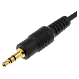 Cablu Stereo Jack 3,5mm Aurit 0,8m Negru | Electronic-mag.ro | Componente Electronice