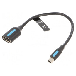 Cablu USB 2.0 A la B Mini 0,15m | Electronic-mag.ro | Componente Electronice