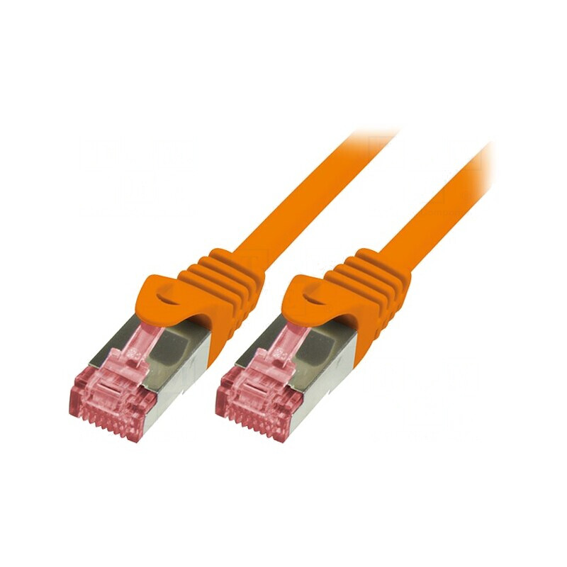 Patch Cord Ethernet S/FTP Cat6 LSZH 0.5m Portocaliu | Electronic-mag.ro | Componente Electronice