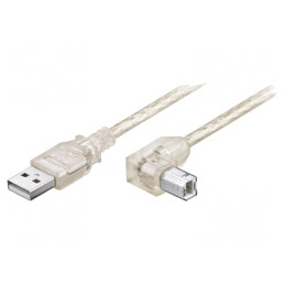 Cablu USB 2.0 A-B Unghi 0,5m 480Mbps | Electronic-mag.ro | Componente Electronice