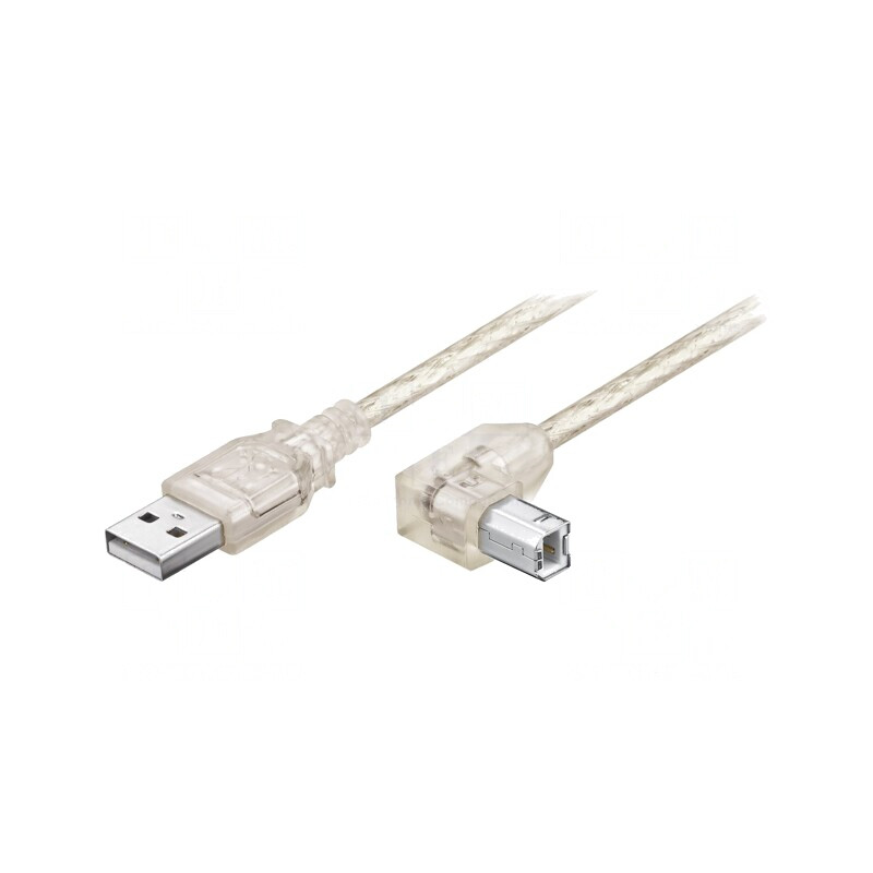 Cablu USB 2.0 A-B Unghi 0,5m 480Mbps | Electronic-mag.ro | Componente Electronice