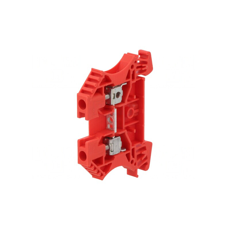 Conector de Îmbinare Șine 4mm2 1 Pista 2 Borne Roșu 6.1mm | Electronic-mag.ro | Componente Electronice