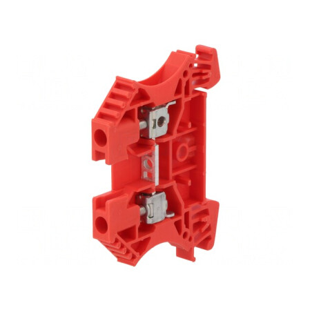 Conector de Îmbinare Șine 4mm2 1 Pista 2 Borne Roșu 6.1mm | Electronic-mag.ro | Componente Electronice