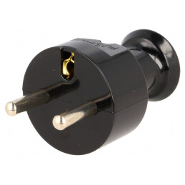 Mufă Alimentare AC 230V 16A Neagră | Electronic-mag.ro | Componente Electronice