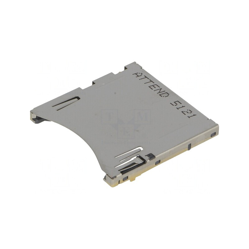 Conector pentru carduri SD aurit SMT | Electronic-mag.ro | Componente Electronice