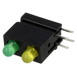 LED 3mm Verde/Galben 20mA | Electronic-mag.ro | Componente Electronice