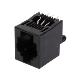 Soclu RJ12 6p6c THT 16.51mm | Electronic-mag.ro | Componente Electronice