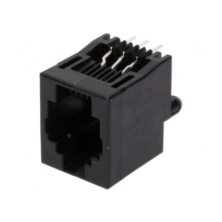 Soclu RJ12 6p6c THT 16.51mm | Electronic-mag.ro | Componente Electronice