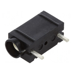 Soclu Banană 4mm Negru Argintat cu Izolație PCB | Electronic-mag.ro | Componente Electronice
