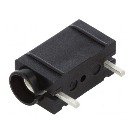 Soclu Banană 4mm Negru Argintat cu Izolație PCB | Electronic-mag.ro | Componente Electronice