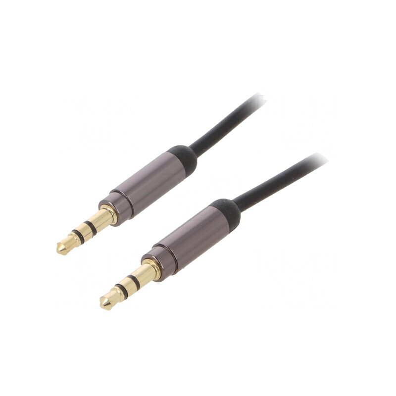 Cablu Audio Jack 3,5mm 3-pin 0,75m Negru | Electronic-mag.ro | Componente Electronice