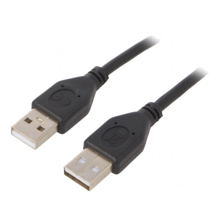 Cablu USB 2.0 A-A 1.8m Negru | Electronic-mag.ro | Componente Electronice