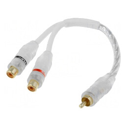 Cablu RCA Dublu Soclu la Mufă | Electronic-mag.ro | Componente Electronice