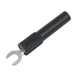 Adaptor Banană 4mm Furcă 60VDC 36A Negru | Electronic-mag.ro | Componente Electronice