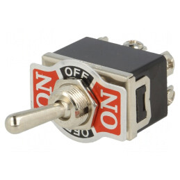 Comutator Basculant DP3T ON-OFF-ON 10A 250VAC | Electronic-mag.ro | Componente Electronice
