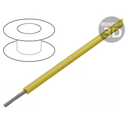 Cablu Cu Litat 24AWG TFE Galben 600V 30m Ecranat | Electronic-mag.ro | Componente Electronice