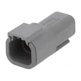 Conector cablu-cablu ATM 4 pini gri IP67 | Electronic-mag.ro | Componente Electronice