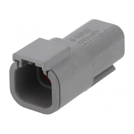 Conector cablu-cablu ATM 4 pini gri IP67 | Electronic-mag.ro | Componente Electronice