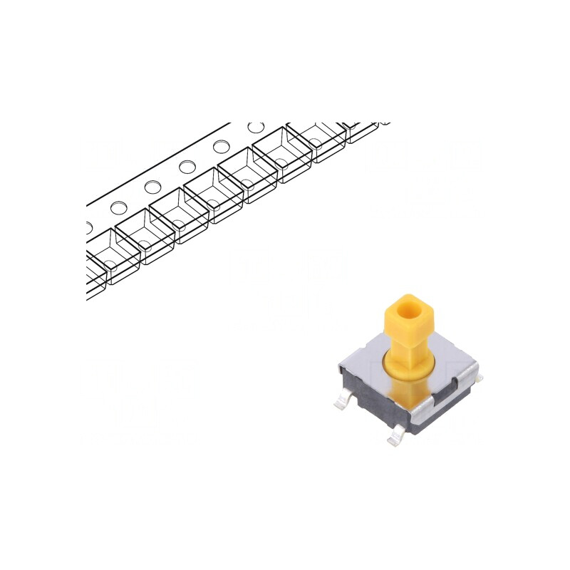 Microîntrerupător TACT SPST-NO 0,05A 24V SMT | Electronic-mag.ro | Componente Electronice