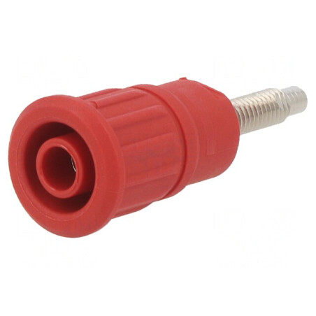 Soclu Banană 4mm 32A 1kV Roșu Pe Panou | Electronic-mag.ro | Componente Electronice