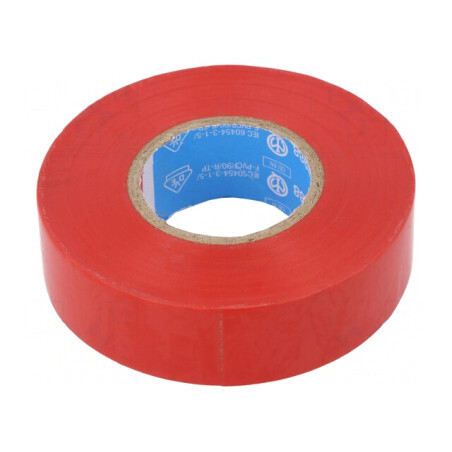 Bandă electroizolantă roșie 19mm x 20m | Electronic-mag.ro | Componente Electronice